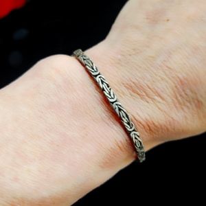 Vintage Unisex Sterling Silver Toggle Bracelet